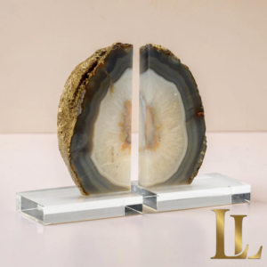 Geode Agate Bookends