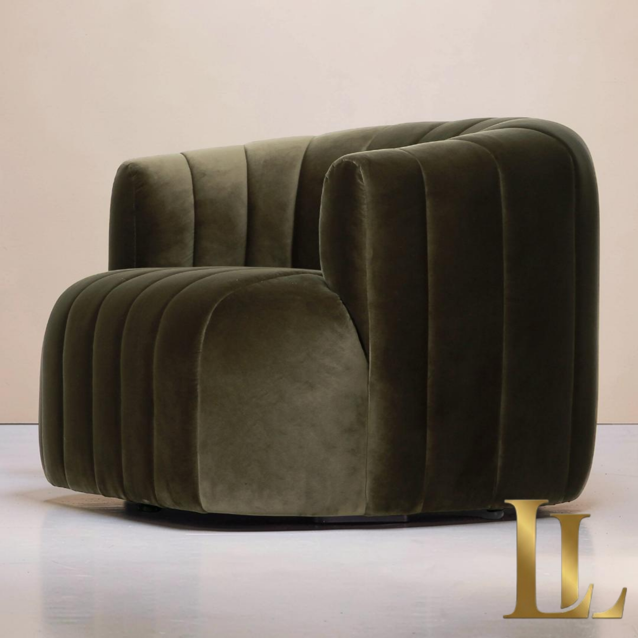 Boucle Swivel Chair