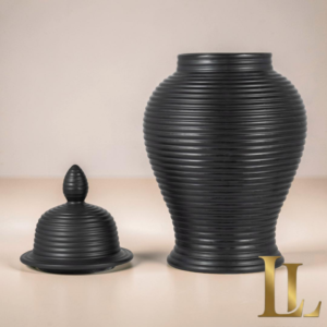 Ceramic Ribbed Jar
