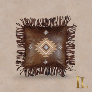 Leather Fringe Pillow