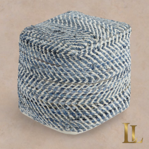 Chevron Pouf