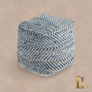 Chevron Pouf